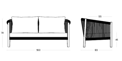 Lento lounge sofa 2,5S