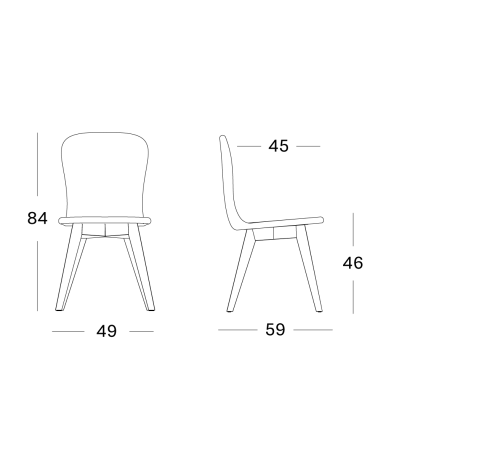 Damien dining chair teak base