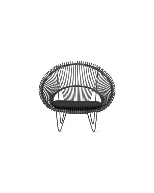 Roy Cocoon in Black with Black Steel Frame by Vincent Sheppard
