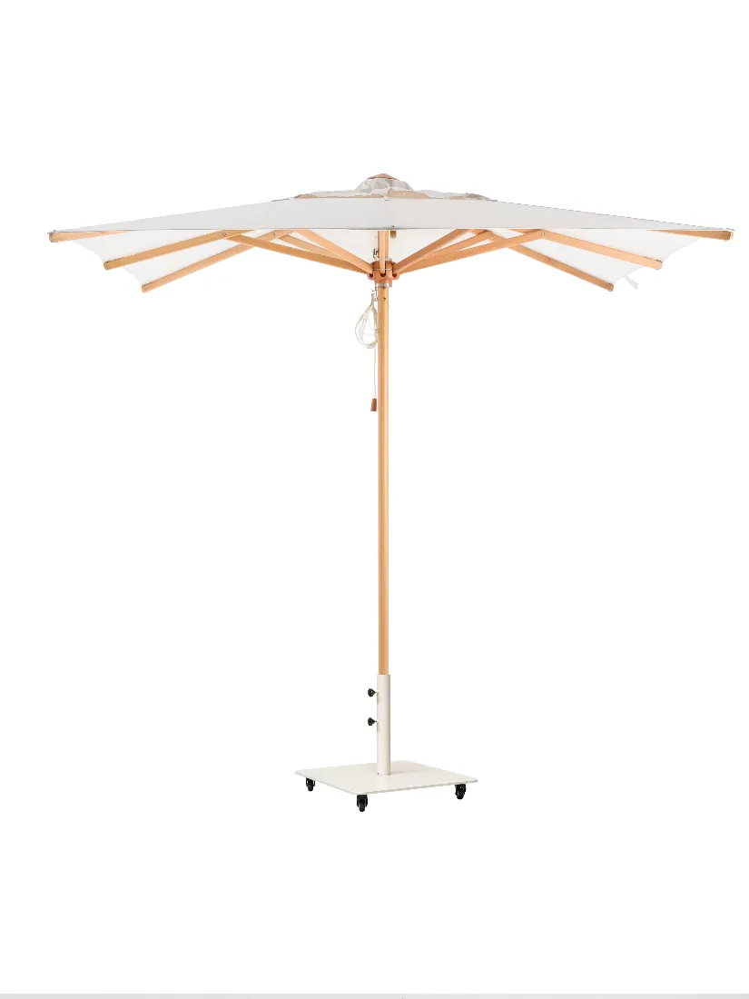 Vincent Sheppard Florence Parasol Square with base in Champagne