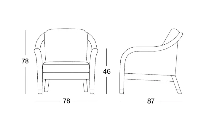 Vincent Sheppard Riviera Lounge Chair Dimensions