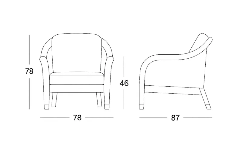 Vincent Sheppard Riviera Lounge Chair Dimensions