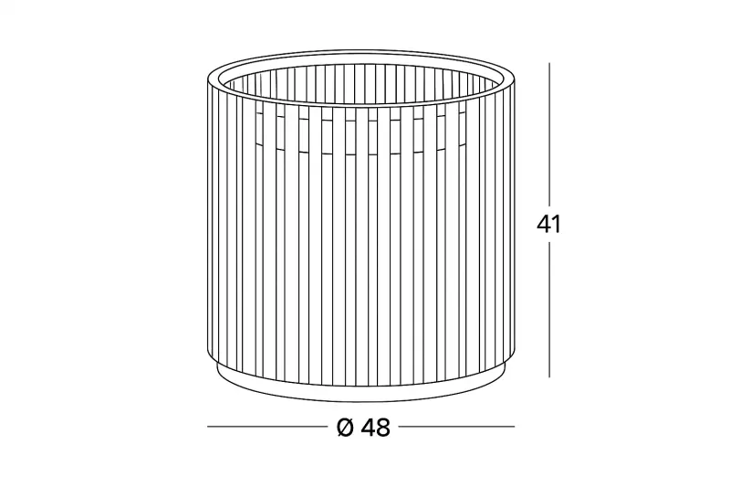 Cotswold Teak Avoca Round Planter Dimensions