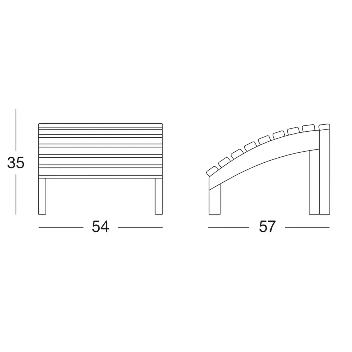 Adirondack Footrest Dimensions