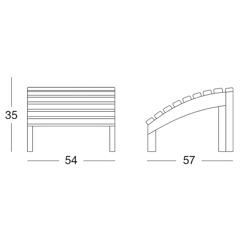 Adirondack Footrest Dimensions