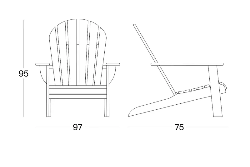Barlow Tyrie Adirondack Armchair Dimensions