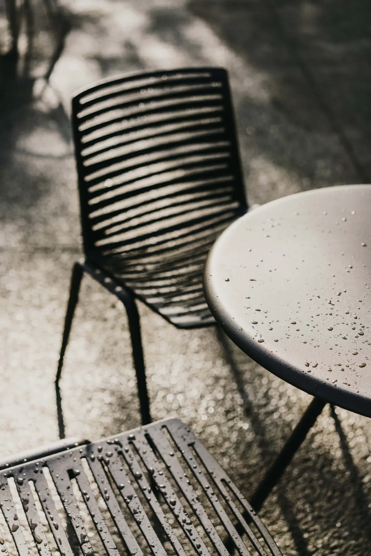 FAST Zebra Side Chair in Black Painted Aluminium