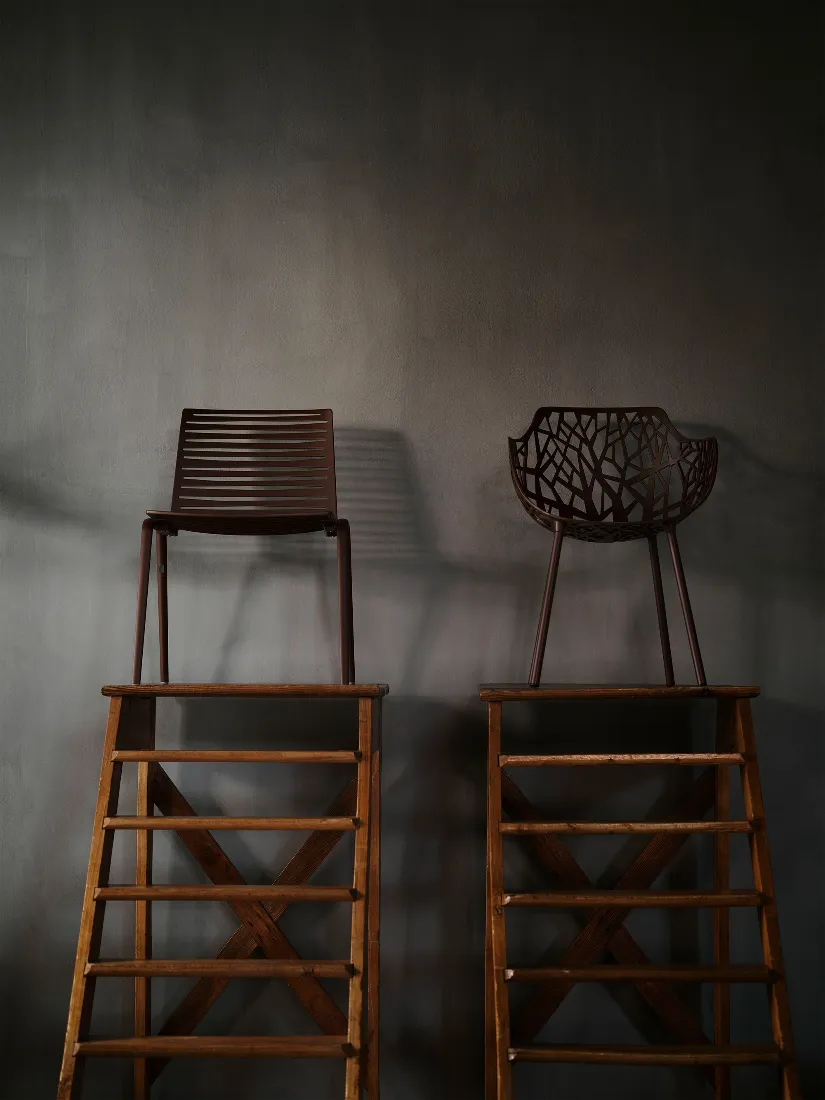 Zebra Side Chair and Forest Armchair by FAST Outdoors