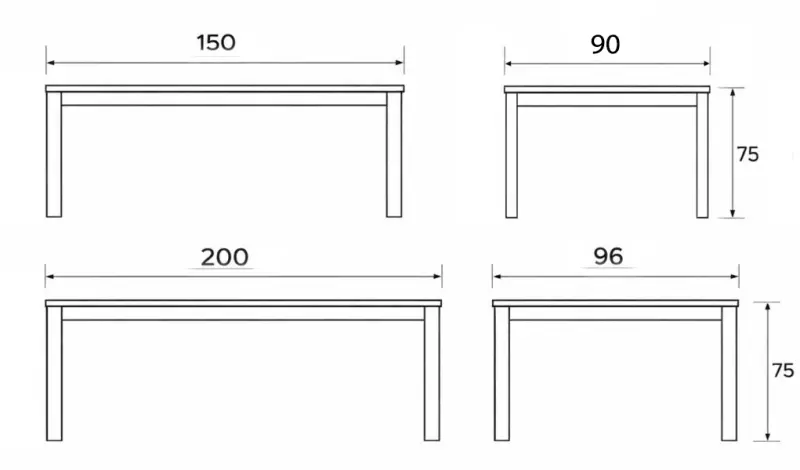 linear-dining-table-dimensions