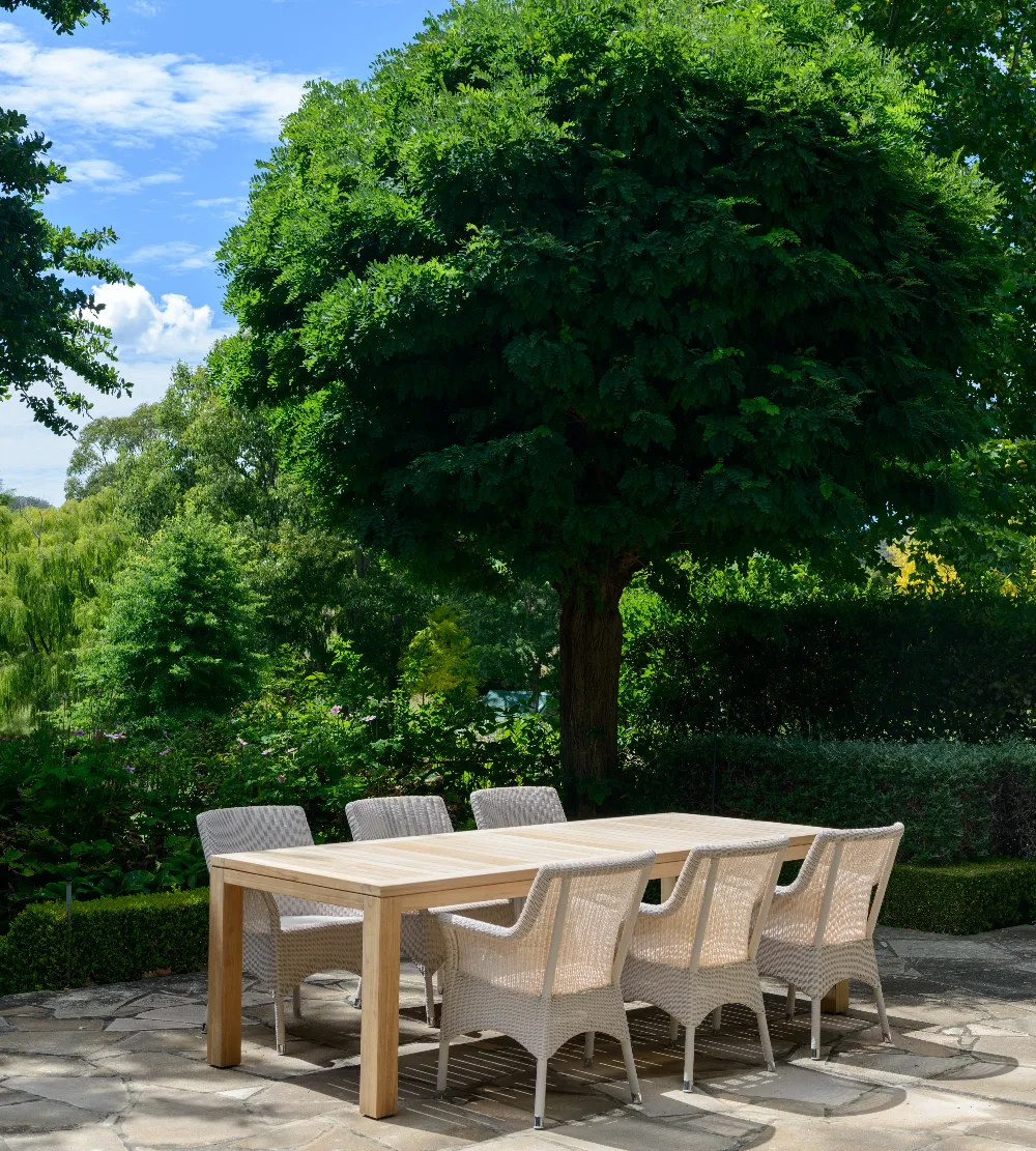 Cotswold Teak Hampton Dining Table with Bordeaux Chairs