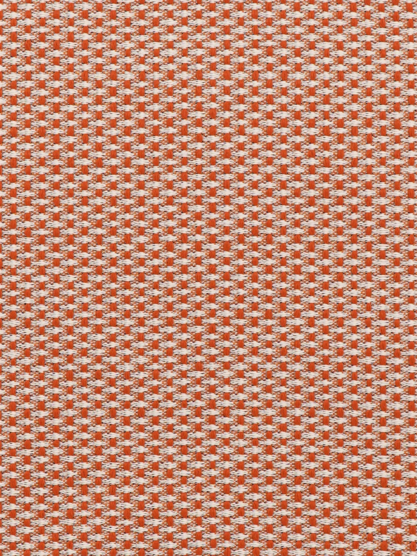 Coral – Bold red and white houndstooth fabric with a small, tightly woven geometric pattern.