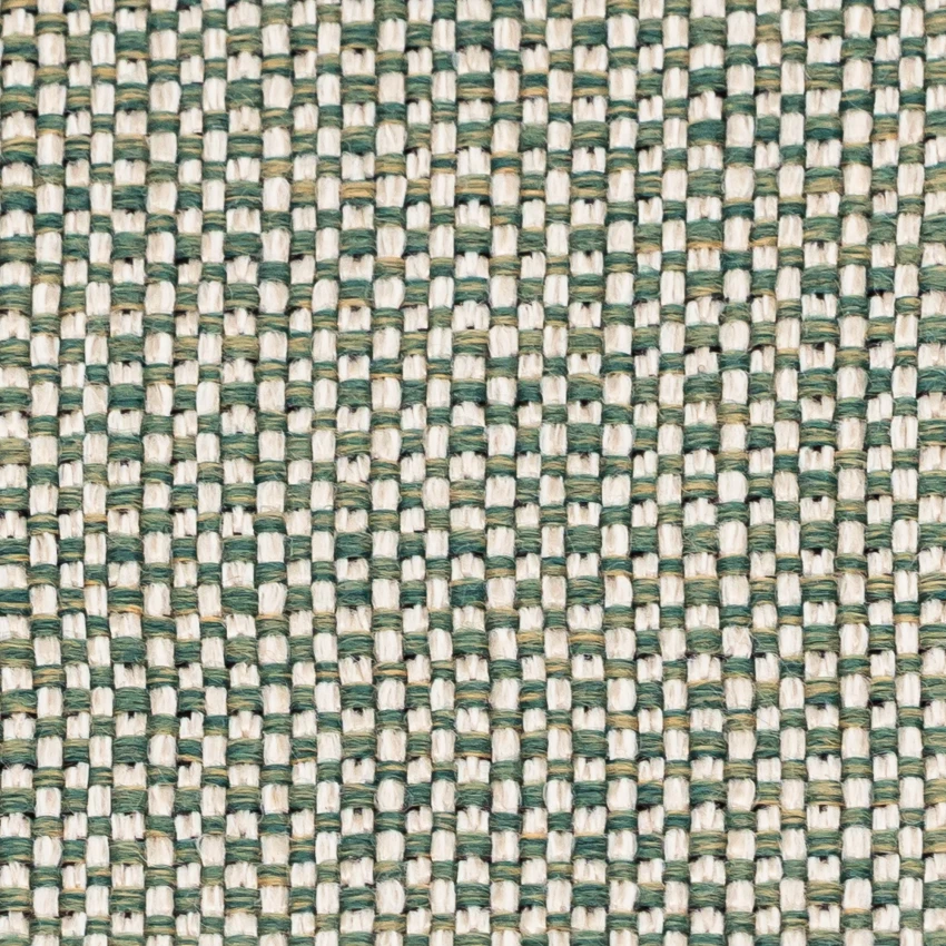 Fig Green – Green and ivory fabric with a grid-like weave, combining slightly variegated threads in a balanced pattern.