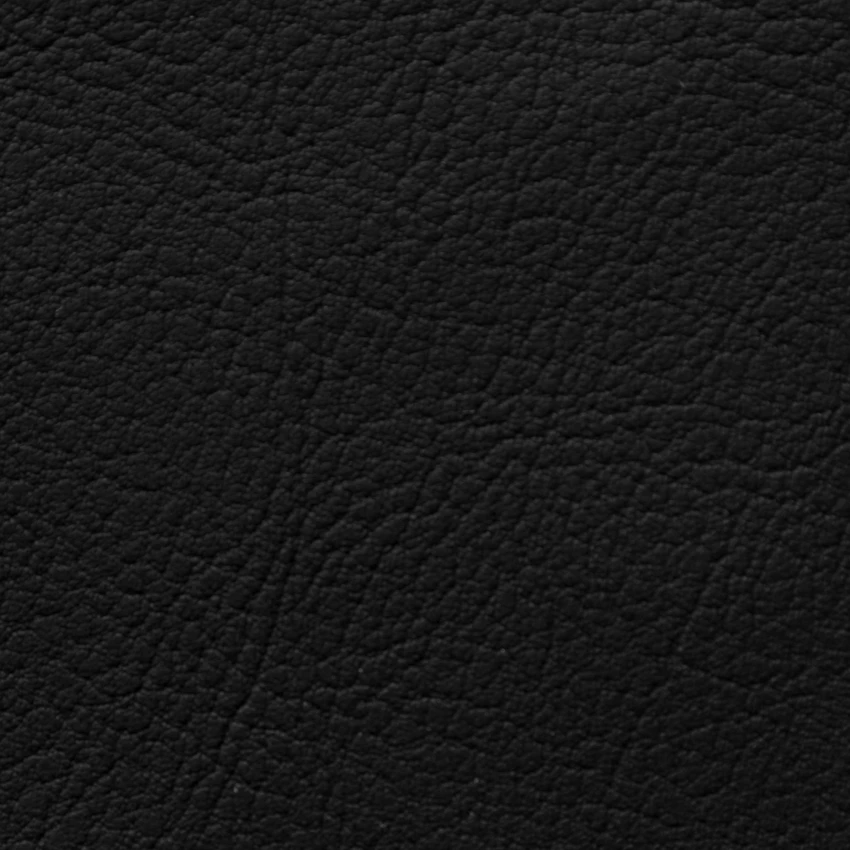 Close-up of black faux leather swatch for the Titus chair by Vincent Sheppard, showing a subtle pebbled texture and matte finish.