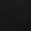 Close-up of black faux leather swatch for the Titus chair by Vincent Sheppard, showing a subtle pebbled texture and matte finish.
