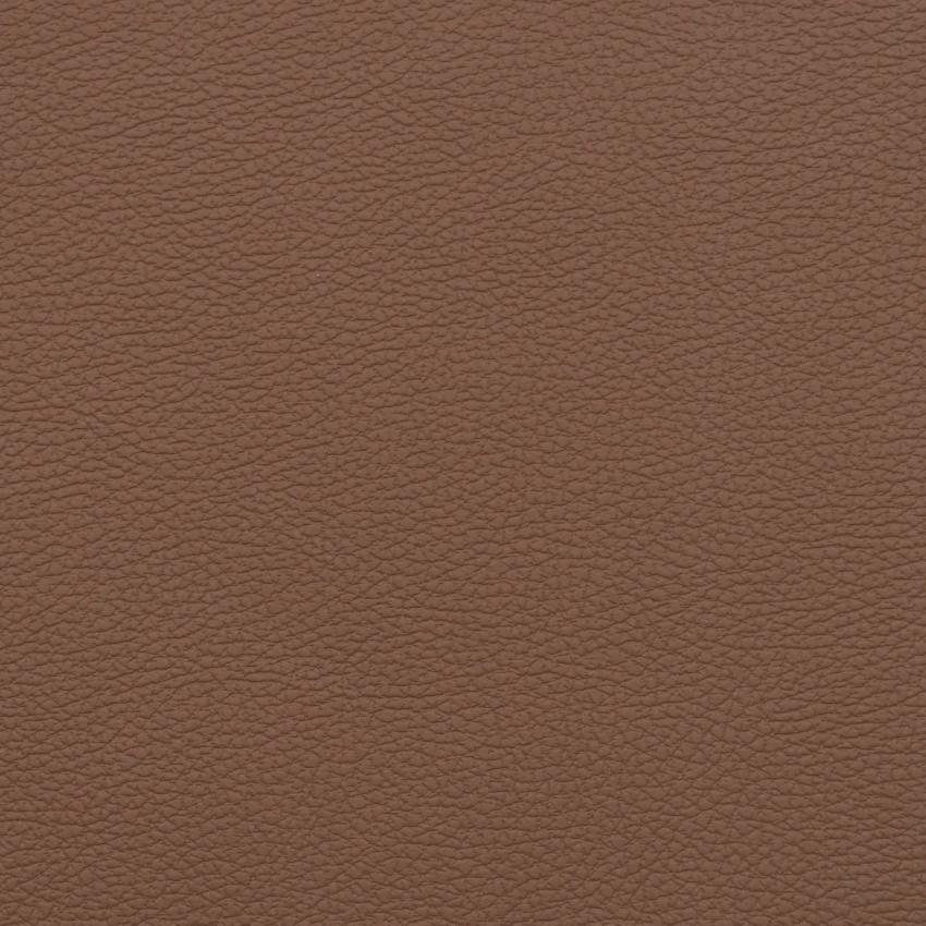 Close-up of chestnut faux leather swatch for the Titus chair by Vincent Sheppard, featuring a warm brown tone with fine grain and a soft, textured surface.